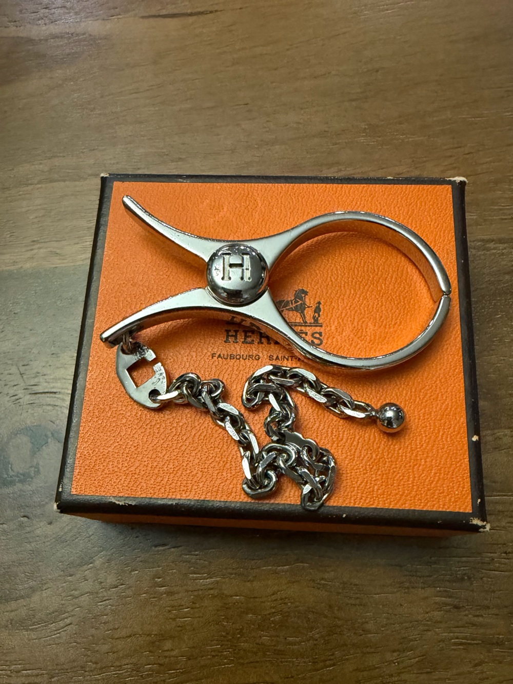 Hermes Silver Filou glove clip